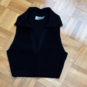 Aritzia babaton crop knit top XS